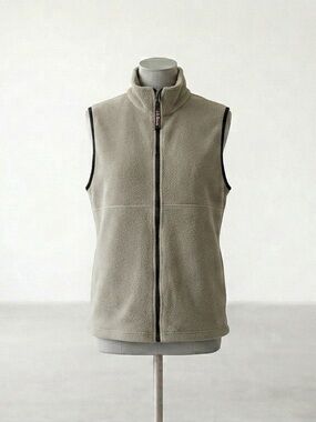 Women’s Sleeveless Fleece Vest - Light Taupe